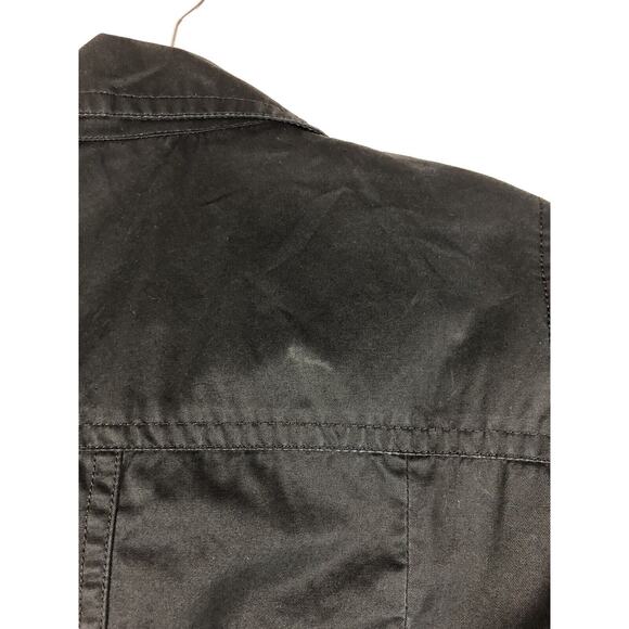 BANANA REPUBLIC Black Belted Trench Coat Size Small - Picture 8 of 10